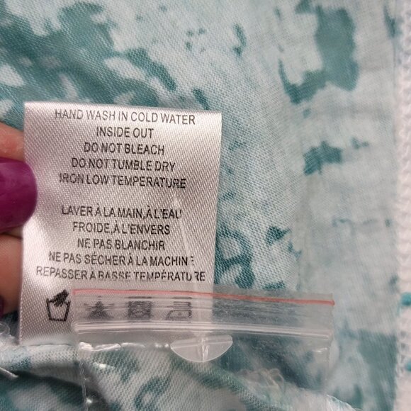 French Dressing Jeans XXL Floral Graphic Burnout Tee Art Rhinestones New - Picture 9 of 11